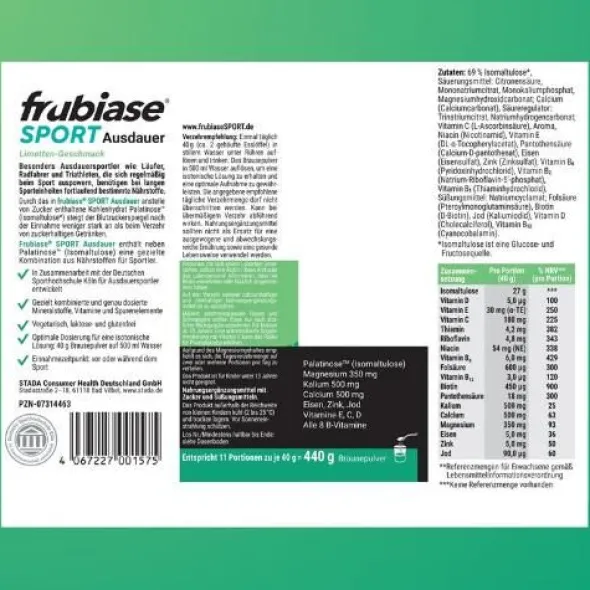 FRUBIASE SPORT Ausdauer Brausepulver 440 g