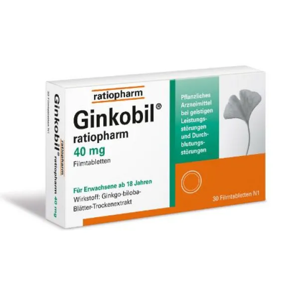 GINKOBIL-ratiopharm 40 mg Filmtabletten 30 St