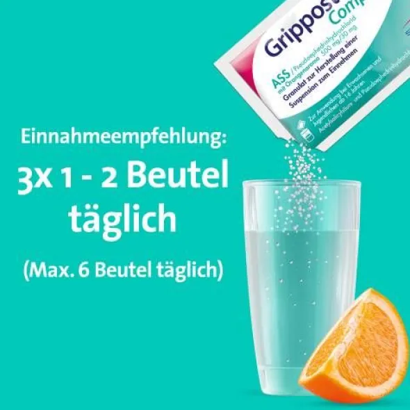GRIPPOSTAD Complex ASS/Pseudoeph.500/30 mg Orange 20 St