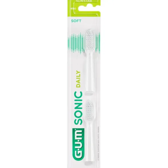 GUM SONIC DAILY Ersatzbürstenköpfe weiß 2 St