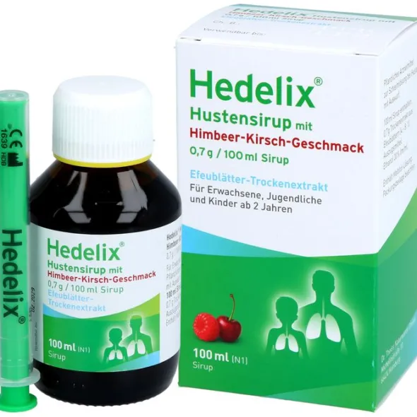 HEDELIX Hustensirup mit Himbeer-Kirsch-Geschmack 100 ml