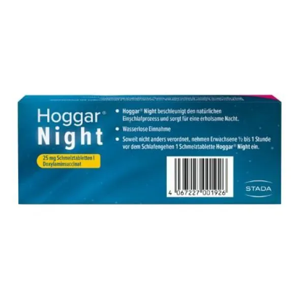 HOGGAR Night 25 mg Schmelztabletten 20 St