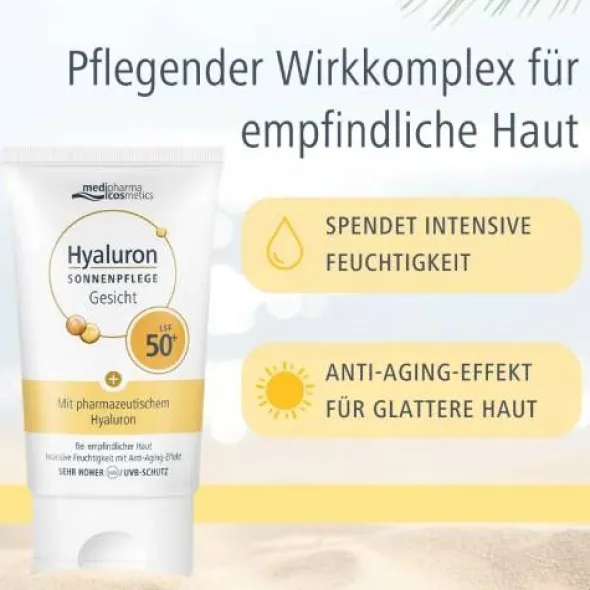 HYALURON SONNENPFLEGE Gesicht Creme LSF 50+ 50 ml