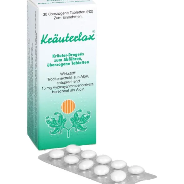 KRÄUTERLAX Dr.Henk 15 mg Kräuterdrag.z.Abführen 30 St