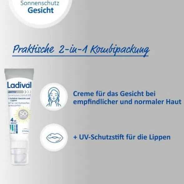 LADIVAL Aktiv Sonnenschutz Creme & Stift LSF 50+ 30 ml