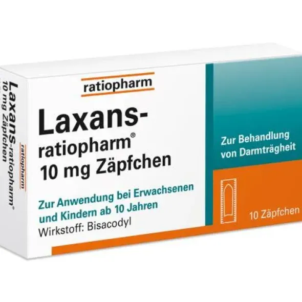 LAXANS-ratiopharm 10 mg Zäpfchen 10 St