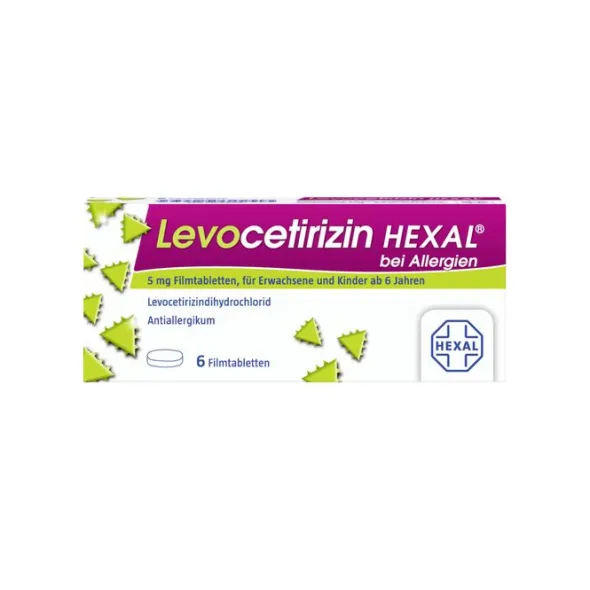 LEVOCETIRIZIN HEXAL bei Allergien 5 mg Filmtabl. 6 St