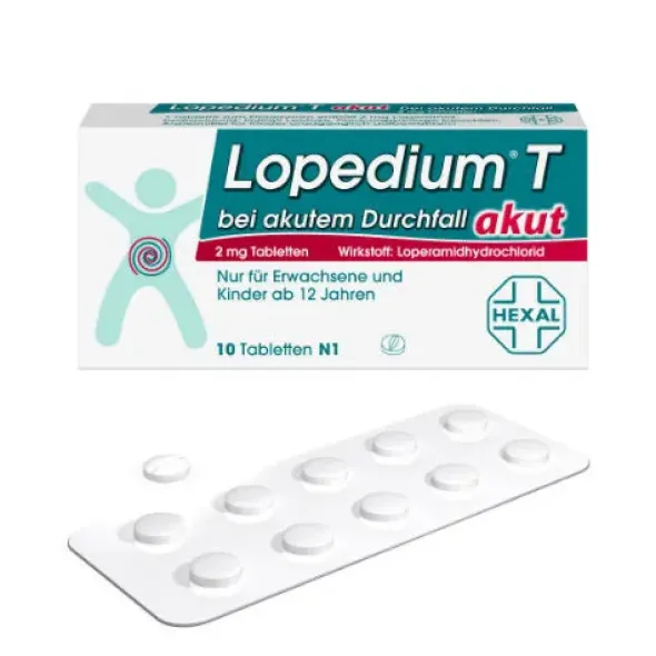 LOPEDIUM T akut bei akutem Durchfall Tabletten 10 St