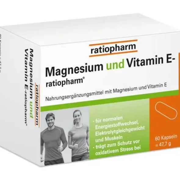 MAGNESIUM UND VITAMIN E-ratiopharm Kapseln 60 St