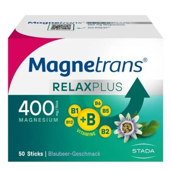 MAGNETRANS Relax+ 400 mg Granulat Sticks Blaubeere 50 St