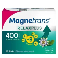 MAGNETRANS Relax+ 400 mg Granulat Sticks Blaubeere 20 St