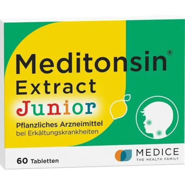 MEDITONSIN Extract Junior pflanzl.Erkältungstabl. 60 St