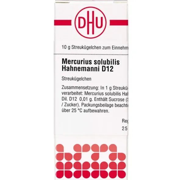 MERCURIUS SOLUBILIS Hahnemanni D 12 Globuli 10 g