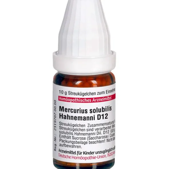 MERCURIUS SOLUBILIS Hahnemanni D 12 Globuli 10 g