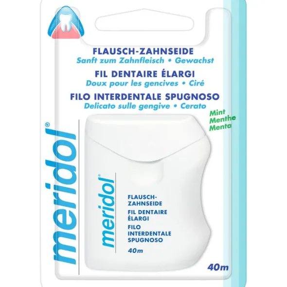 MERIDOL Flausch Zahnzeide gewachst 40 m