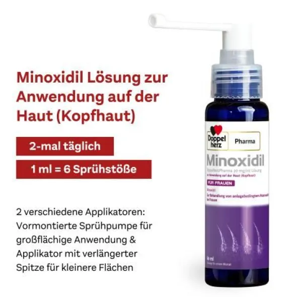 MINOXIDIL DoppelherzPhar.20mg/ml Lsg.Anw.Haut Frau 3X60 ml