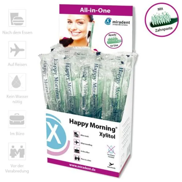 MIRADENT Einmalzahnbürste Happy Morning Xylitol 50 St