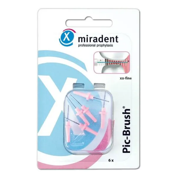 MIRADENT Interd.Pic-Brush Ersatzb.xx-fein pink 6 St