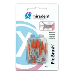 MIRADENT Interd.Pic-Brush Ersatzb.konisch orange 12 St