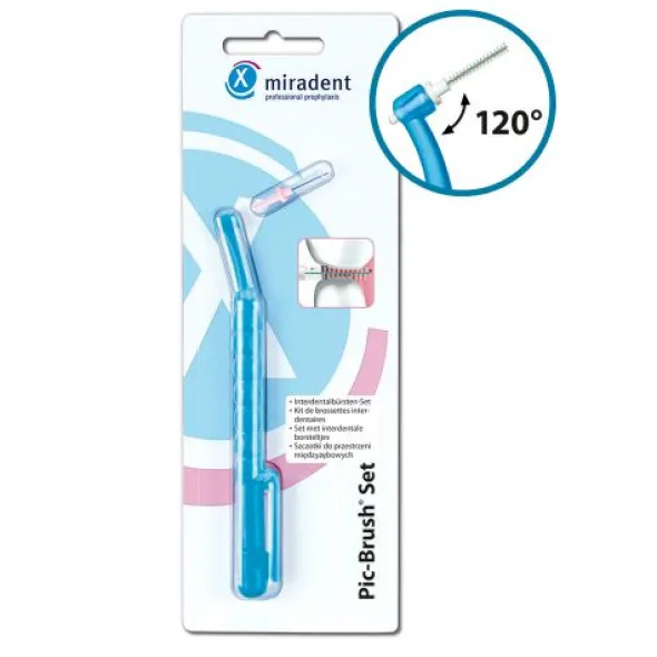 MIRADENT Interd.Pic-Brush Set 1Halt+1Bü.tran.blau 1 St