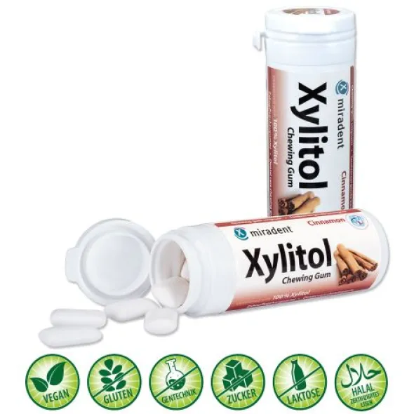 MIRADENT Xylitol Chewing Gum Zimt 30 St