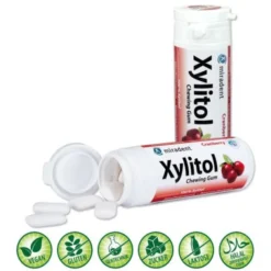 MIRADENT Xylitol Chewing Gum Cranberry 30 St
