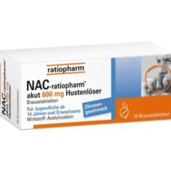 NAC-ratiopharm akut 600 mg Hustenlöser Brausetabl. 10 St