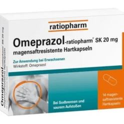 OMEPRAZOL-ratiopharm SK 20 mg magensaftr.Hartkaps. 14 St