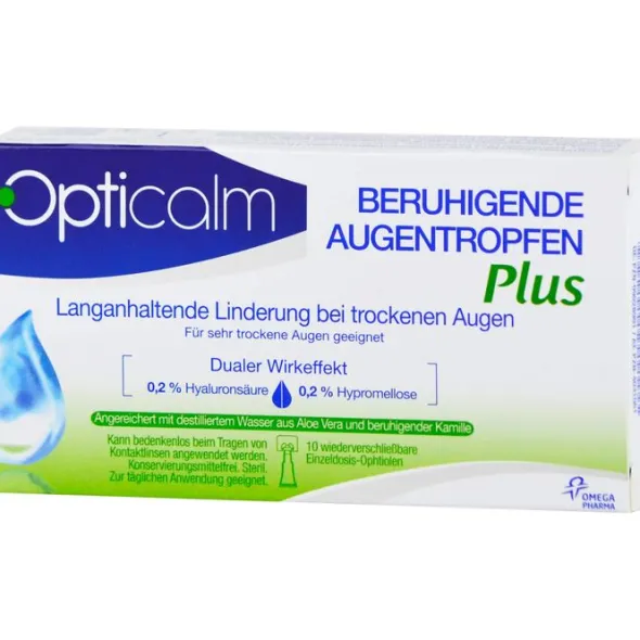 OPTICALM beruhigende Augentropfen Plus in Einzeld. 10X0,5 ml