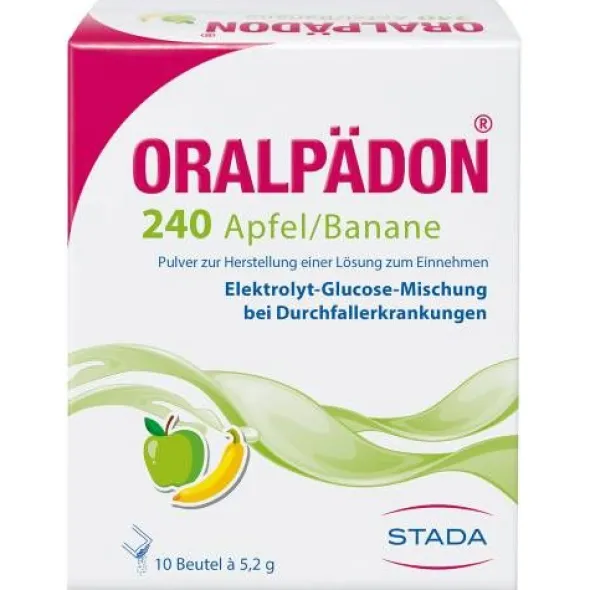 ORALPÄDON 240 Apfel Banane Pulver 10 St