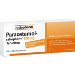 PARACETAMOL-ratiopharm 500 mg Tabletten 20 St