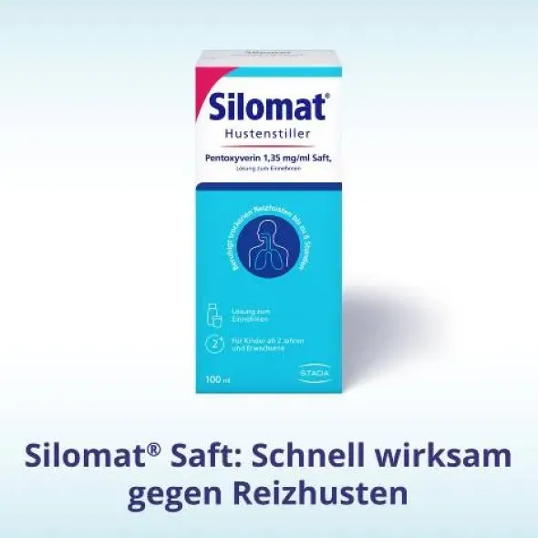 SILOMAT Hustenstiller Pentoxyverin 1,35 mg/ml Saft 100 ml