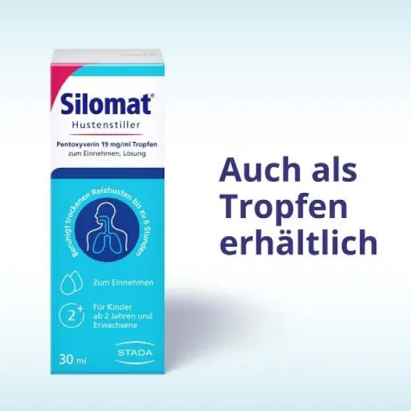 SILOMAT Hustenstiller Pentoxyverin 1,35 mg/ml Saft 100 ml