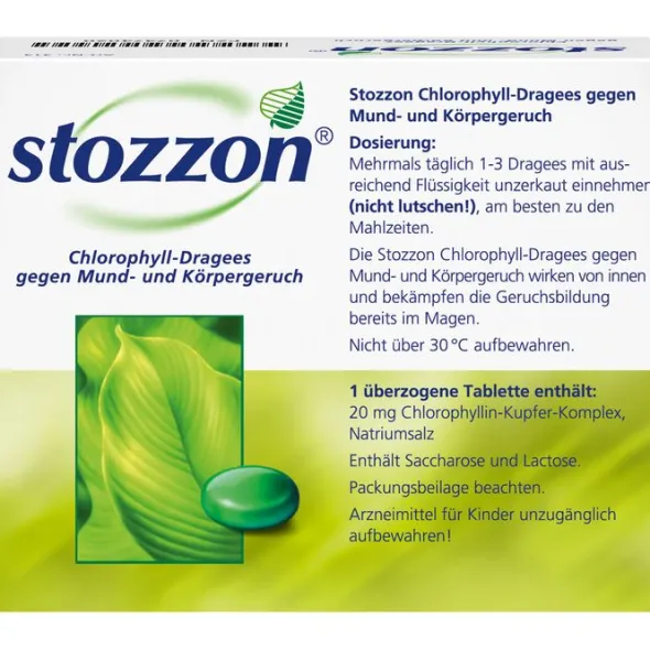 STOZZON Chlorophyll überzogene Tabletten 100 St
