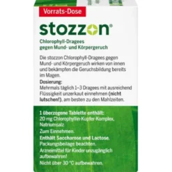 STOZZON Chlorophyll überzogene Tabletten 200 St