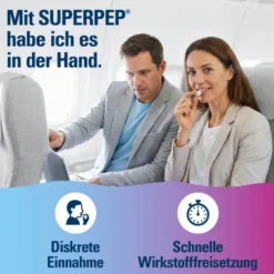 SUPERPEP Reise Kaugummi Dragees 20 mg 10 St