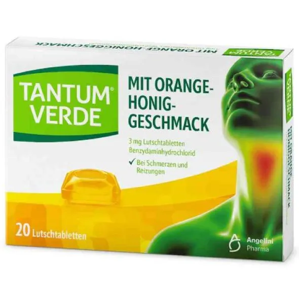TANTUM VERDE 3 mg Lutschtabl.m.Orange-Honiggeschm. 20 St