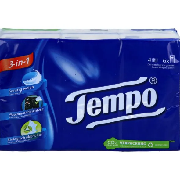 TEMPO Taschentücher ohne Menthol 56505 6X10 St