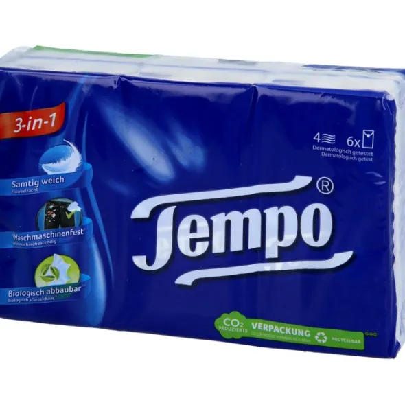 TEMPO Taschentücher ohne Menthol 56505 6X10 St