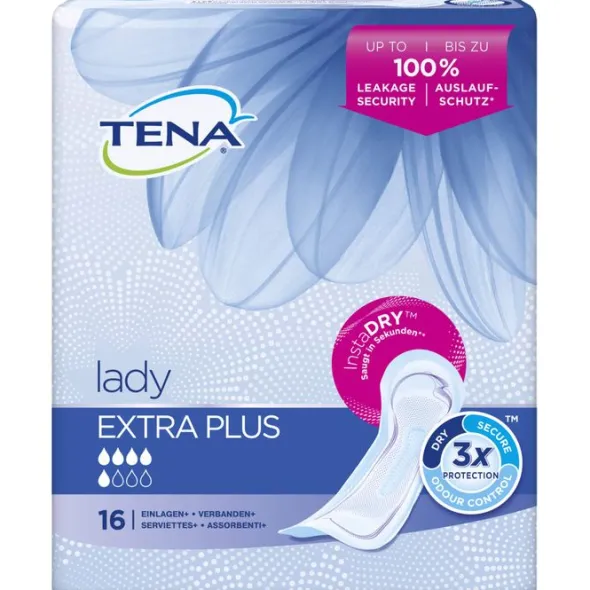 TENA LADY extra plus Einlagen 6X16 St
