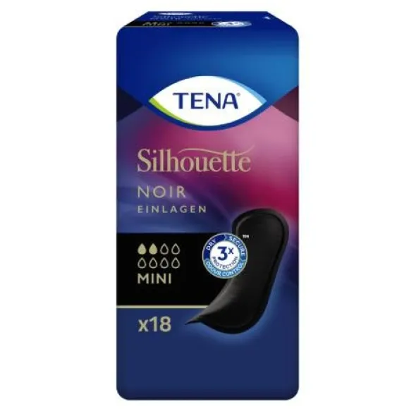 TENA SILHOUETTE Inkontinenz Einlagen mini noir 6X18 St