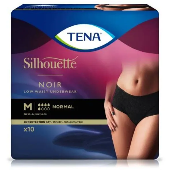 TENA SILHOUETTE normal M noir Inkontinenz Pants 6X10 St