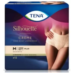 TENA SILHOUETTE plus M creme Inkontinenz Pants 4X12 St