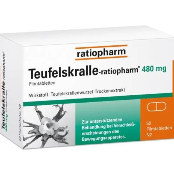 TEUFELSKRALLE-RATIOPHARM Filmtabletten 50 St
