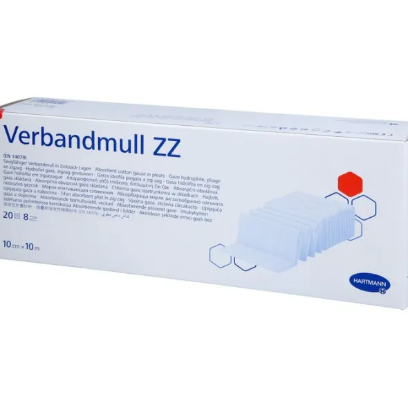 VERBANDMULL Hartmann 10 cmx10 m zickzack 1 St