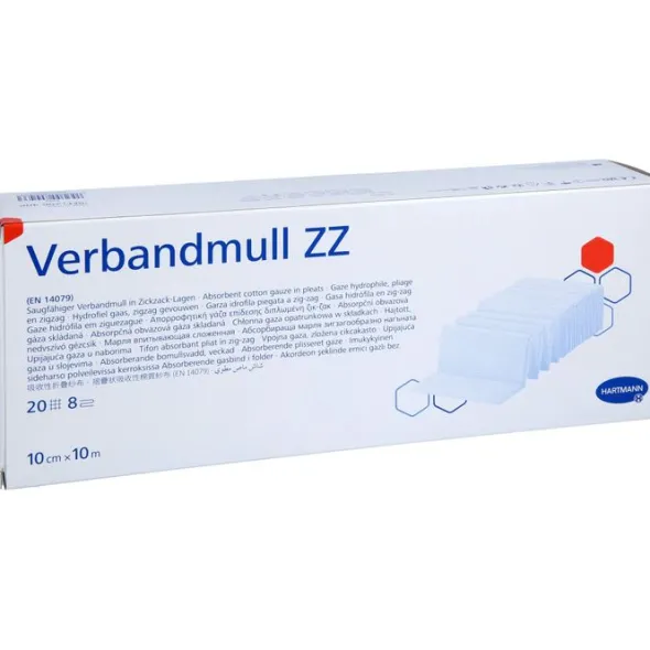 VERBANDMULL Hartmann 10 cmx10 m zickzack 1 St