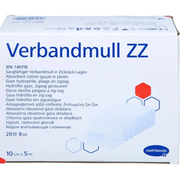 VERBANDMULL Hartmann 10 cmx5 m zickzack 1 St