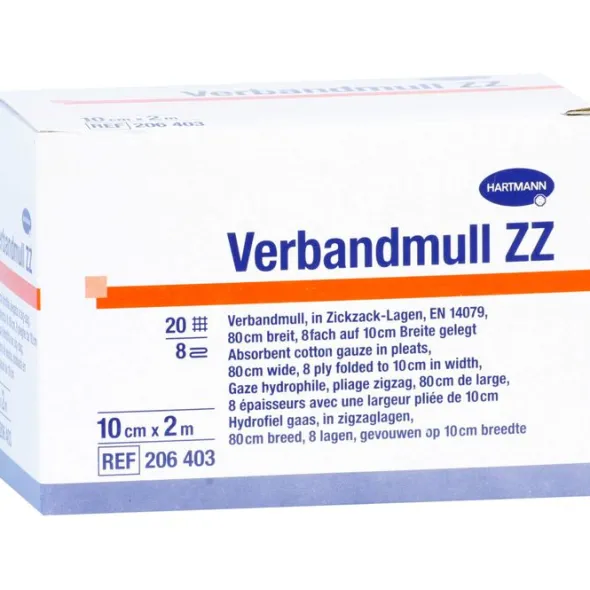 VERBANDMULL Hartmann 10 cmx2 m zickzack 1 St