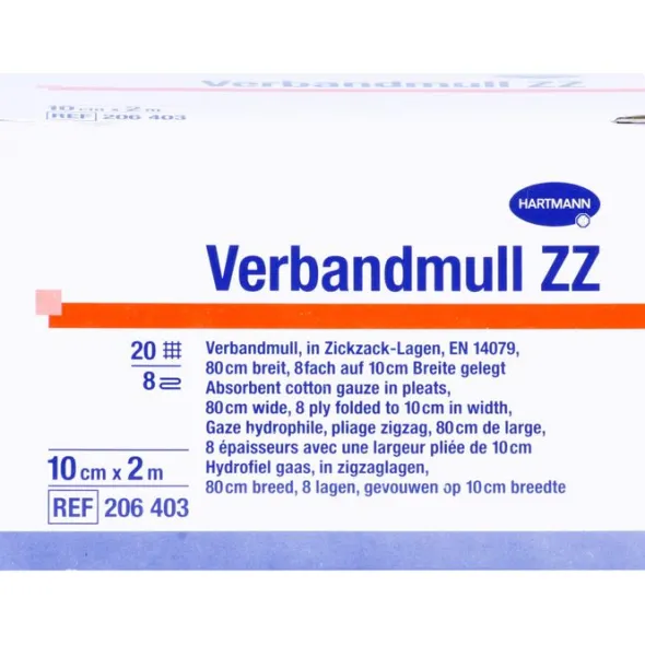 VERBANDMULL Hartmann 10 cmx2 m zickzack 1 St
