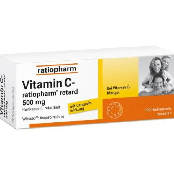 VITAMIN C-RATIOPHARM retard 500 mg Kapseln 100 St